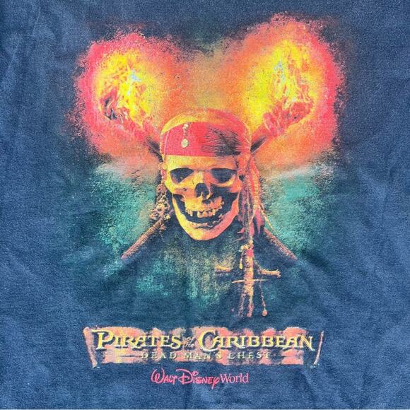 Walt Disney World Pirates of the Caribbean Dead Man’s Chest T-Shirt Black - Picture 3 of 9